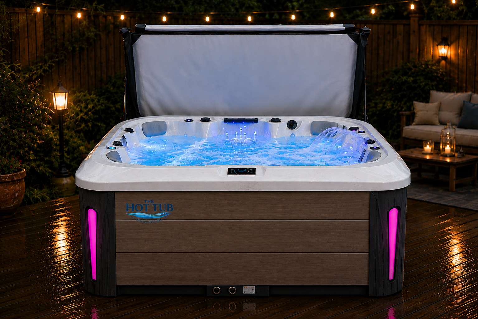 Premium hot tub after water care and professional service