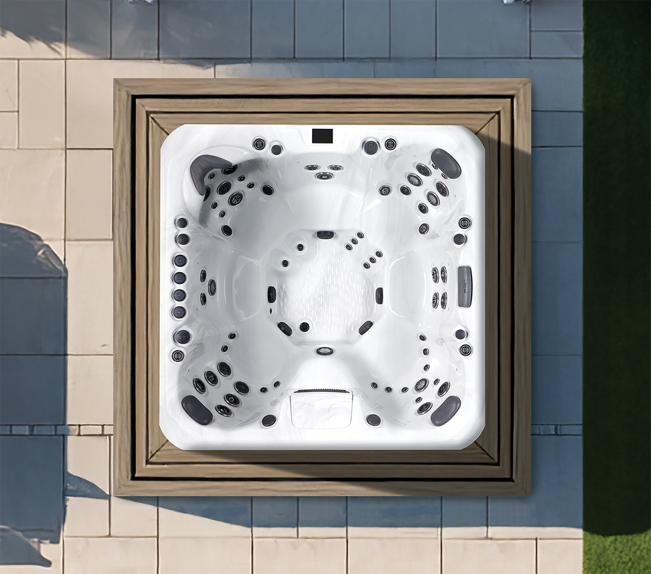 Oslo Hot Tub overhead spa view