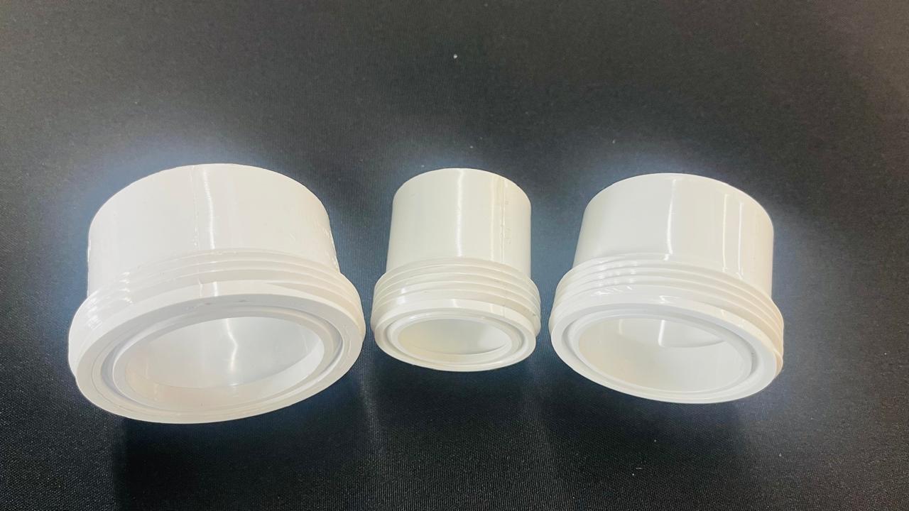 White threaded spa unions available from The Hot Tub Specialists in Edmonton